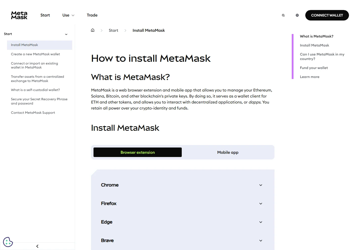 MetaMask rasmiy o‘rnatish qo‘llanmasi